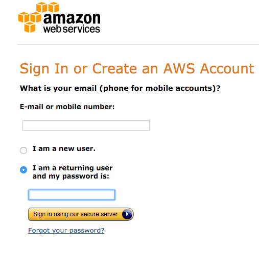 AWS Sign-In Form