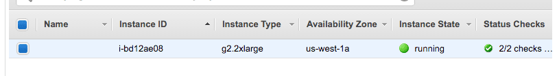 Select Your Running AWS Instance