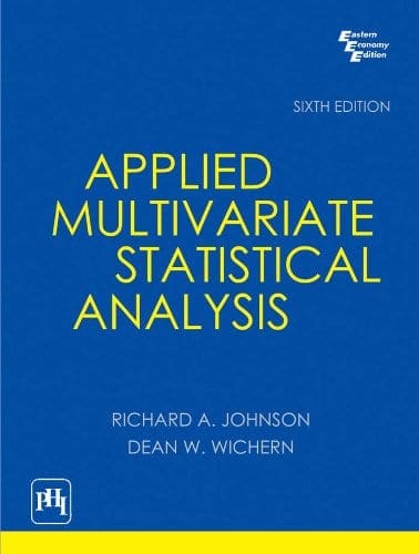 Applied Multivariate Statistical Analysis,