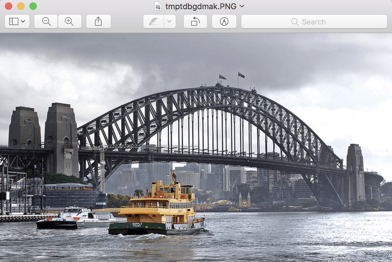 The Sydney Harbor Bridge Photograph Loaded From File