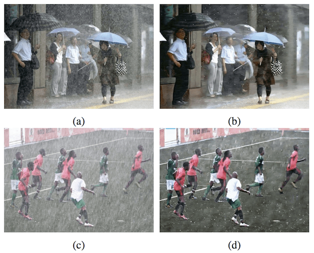 Example of Using a GAN to Remove Rain from Photographs