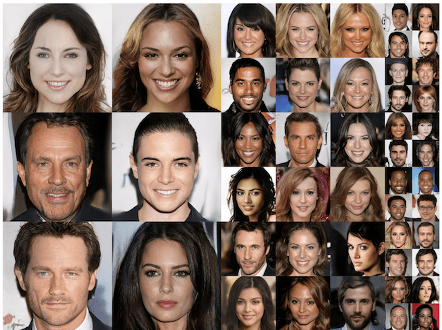 Examples of Photorealistic GAN Generated Faces