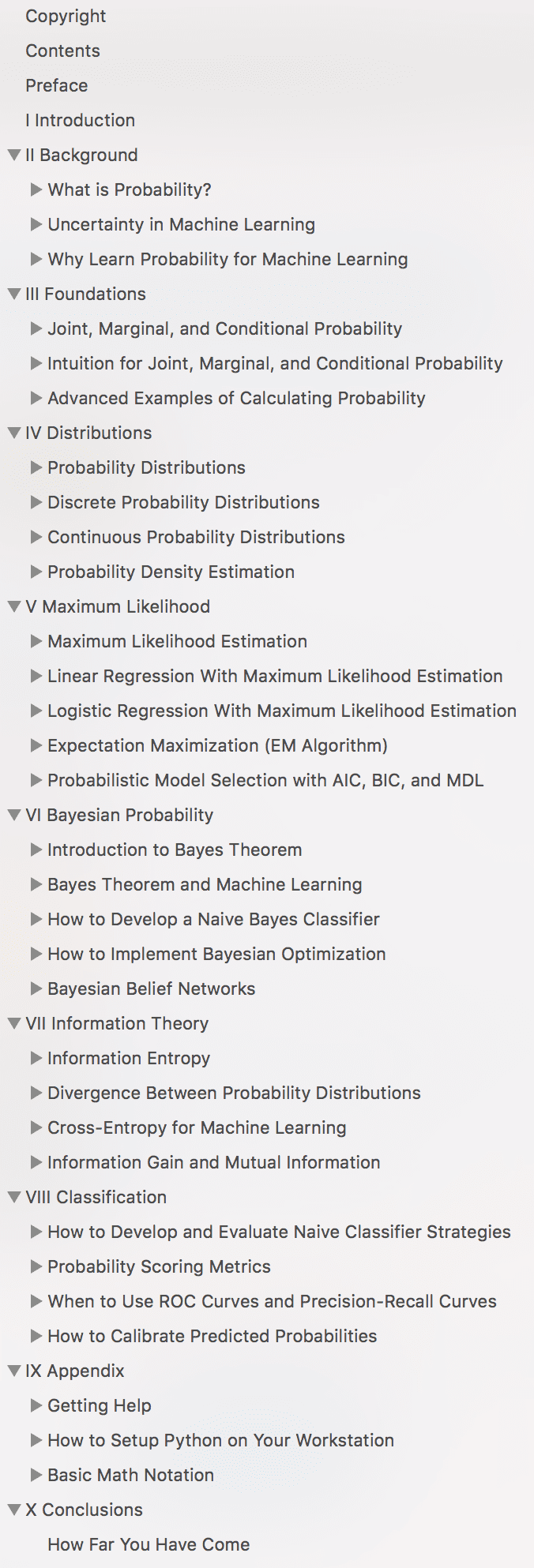Probability for Machine Learning Table of Contents