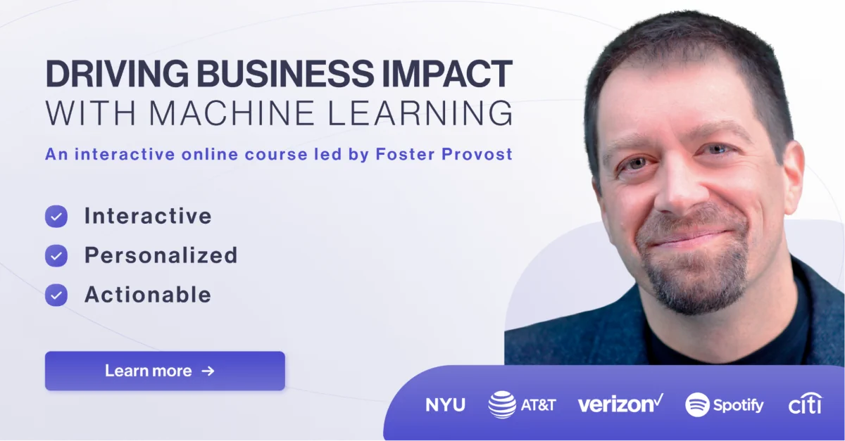 Interactive ML Strategy course with Foster Provost starting April 7