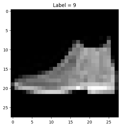 First element of the Fashion MNIST dataset