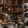 robot_sitting_at_a_desk_with_books