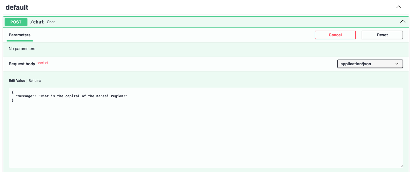 Entering a prompt for GPT-4 in our API Project interface