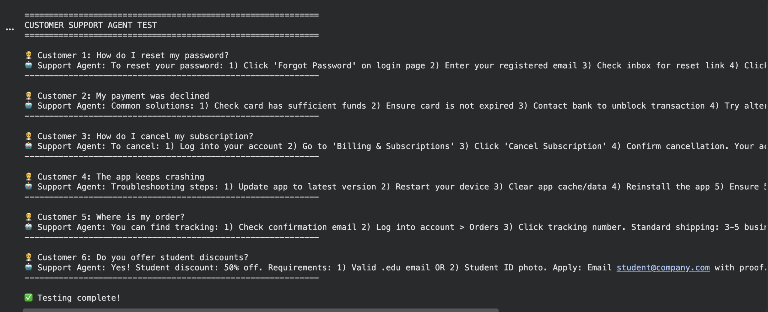 Testing Fine-Tuned Model