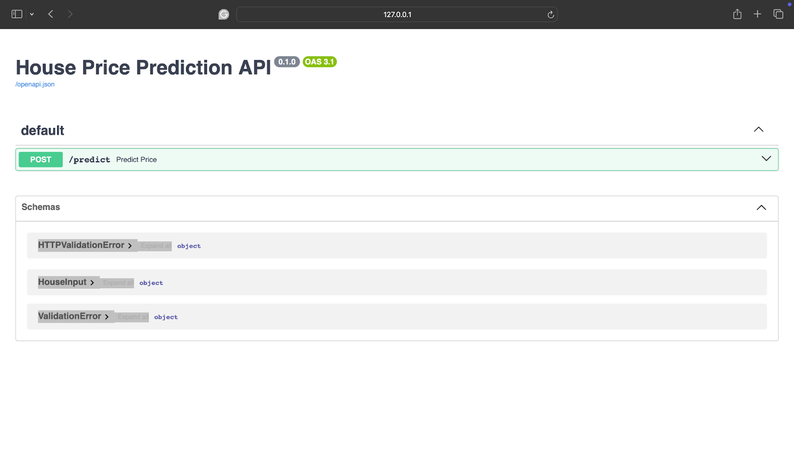 Execute sua API localmente