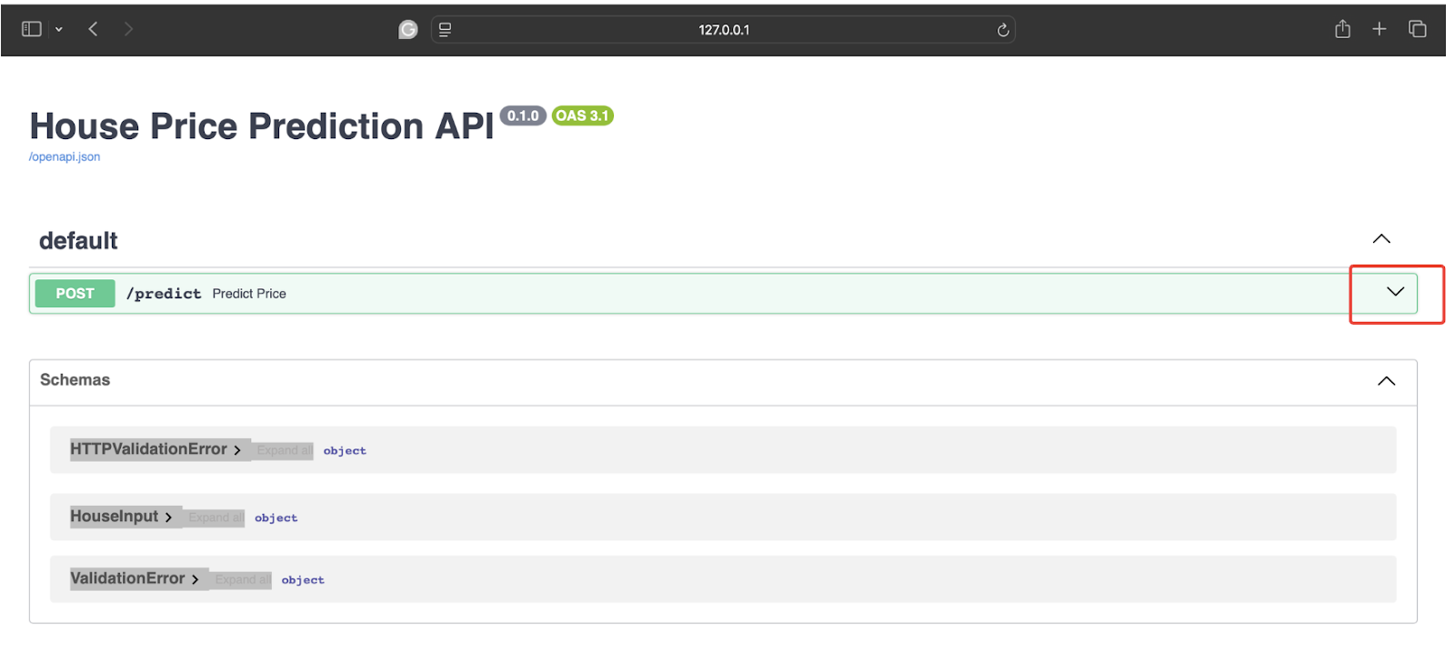 Testando com entrada real: clicando na seta