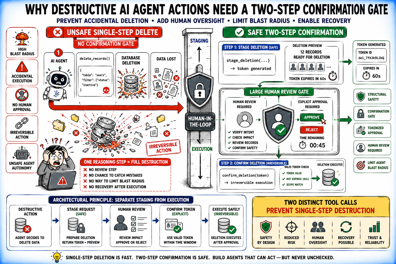 Destructive Actions Without a Confirmation Gate