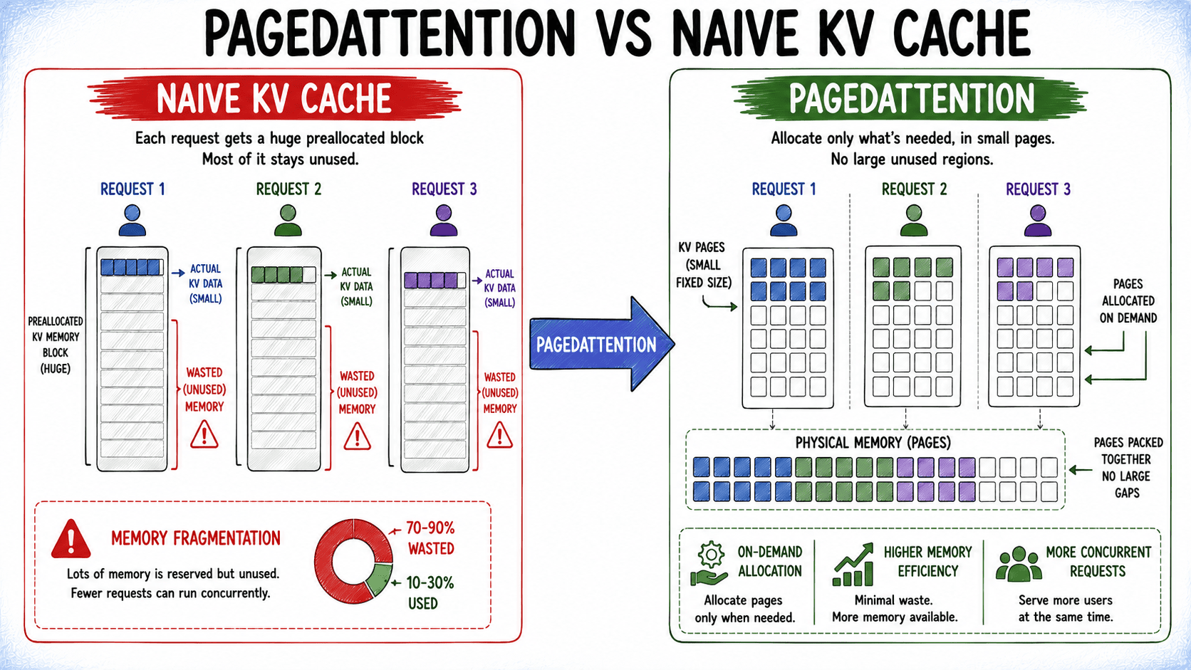 KV Cache PagedAttention